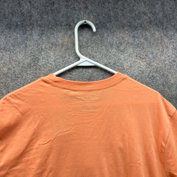 Guess Shirt Mens XL Orange Crewneck Spell Out Logo Cotton Extra Large Tee New - Picture 7 of 11